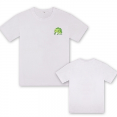Travel Frog Cartoon Short Sleeve Cute Deisgn White Anime T Shirt