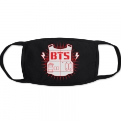 K-POP BTS Bulletproof Boy Scouts Red and Gray Logo Mouth Muffle Bangtan Boys Anime Mouth Mask