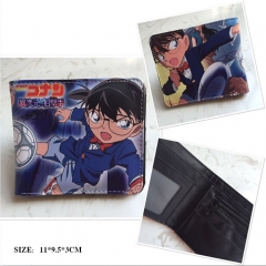 Detective Conan Cosplay Cartoon Frosted Coin Purse Anime Folding Wallet
