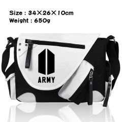 K-POP BTS Bulletproof Boy Scouts ARMY Cartoon Crossbody Bag Bangtan Boys Thick Anime PU Canvas Shoulder Bag
