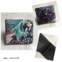 Hatsune Miku Cosplay Cartoon Frosted Coin Purse Anime Folding Wallet