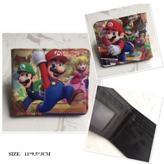 Super Mario Bro Cosplay Cartoon Frosted Coin Purse Anime Folding Wallet