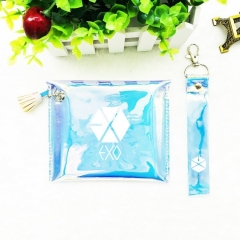 EXO Korean Popular Group Cosmetic Bag Wholesale Anime Purse Wallet Makeup Bags