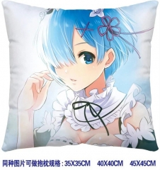 Re: Zero kara Hajimeru Isekai Seikatsu Cosplay Cartoon Print Two Sides Soft Comfortable Anime Pillow