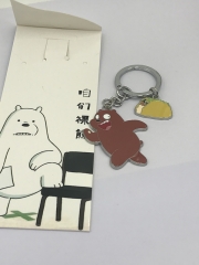 We Bare Bear Cosplay Cartoon Pendant Anime Alloy Key Chain