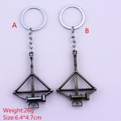 2 Colors The Walking Dead Bow and Arrow Design Fashion Key Ring Decoration Alloy Anime Key Chain