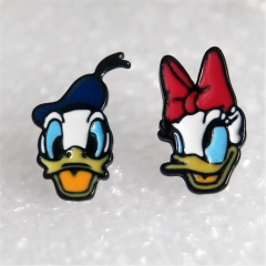 Mickey Mouse And Donald Duck Asymmetric Cute Alloy Earring Fashion Girls Earring
