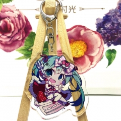 Hatsune Miku Cosplay Japanese Cartoon Acrylic Anime Keychain