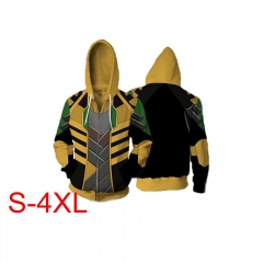 Marvel Comics The Avengers Loki Cosplay Fashion 3D Printed Unisex Sweatshirt Movie Zipper Anime Hoodie