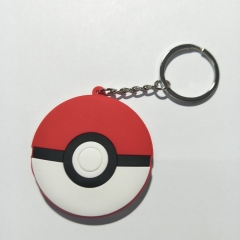Pokemon Cute Poke Ball Japanese Cartoon Soft PVC Keychain Double Side Keyrings