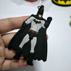 The Avengers Batman Cute Marvel Hero Soft PVC Keychain Double Side Keyrings