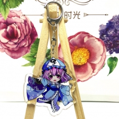 Touhou Project Saigyouji Yuyuko Cosplay Cartoon Acrylic Anime Keychain