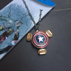 The Avengers Captain America Cosplay Necklace Fashion Jewelry Anime Alloy Necklaces