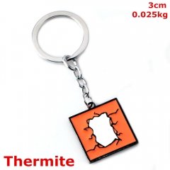 Rainbow Six Thermite Cosplay Game Key Ring Pendant Alloy Anime Keychain