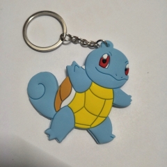 Pokemon Cute Squirtle Soft PVC Keychain Double Side Keyrings