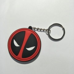 The Avengers Cute Deadpool Marvel Hero Soft PVC Keychain Double Side Keyrings