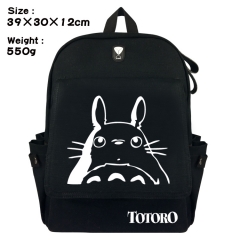 My Neighbor Totoro Cartoon Bag Black Canvas Wholesale Japanese Anime Backpack Bags