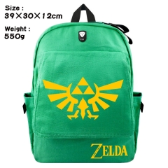 The Legend Of Zelda Game Bag Green Canvas Wholesale Anime Backpack Bags