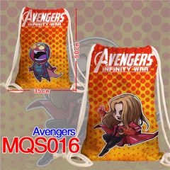 The Avengers Marvel Movie Anime Canvas Bag Fashion Shoulder Drawstring Pocket Bag