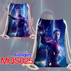 The Avengers Marvel Movie Anime Canvas Bag Fashion Shoulder Drawstring Pocket Bag