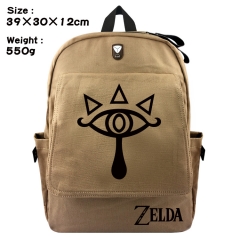 The Legend Of Zelda Game Bag Brown Canvas Wholesale Anime Backpack Bags