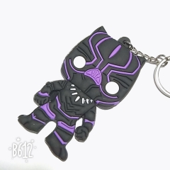 The Avengers Black Panther Cartoon Character Cute Soft PVC Keychain