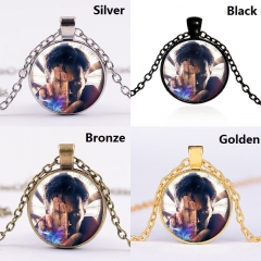 4 Colors Chain Doctor Stranger Cartoon Fancy Anime Necklace Glass Pendant