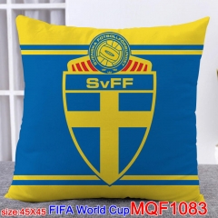 FIFA World Cup Cosplay Sweden National Football Team Two Sides Print Anime Pillow