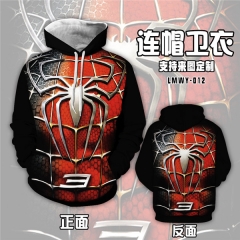 Spider Man Movie Fashion Cosplay Hoodie Print Warm Anime Hooded Hoodie Pullover Sweater