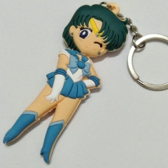 Pretty Soldier Sailor Moon Cartoon Cute Soft PVC Keychain Fancy Keyring