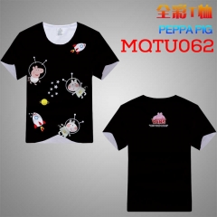 Peppa Pig Cosplay Cartoon Print Anime T Shirts Anime Short Sleeves T Shirts