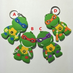 Movie Teenage Mutant Ninja Turtles Anime Soft PVC Keychain Kawaii Pendant