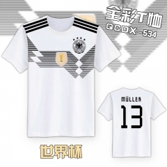 FIFA World Cup Cosplay Deutschland Fussball Bund Jersey Anime Short Sleeves T Shirts