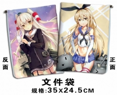 Kantai Collection Cosplay Cartoon For Student Office File Holder Anime File Pocket