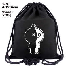 K-POP BTS Bulletproof Boy Scouts Robot Anime Canvas Bag Fashion Shoulder Drawstring Pocket Bag