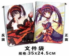 Date a Live Cosplay Cartoon For Student Office File Holder Anime File Pocket