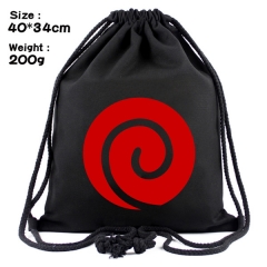 Naruto Cartoon Anime Canvas Bag Fashion Shoulder Drawstring Pocket Bag