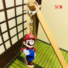 Super Mario Bro Fashion Two Sides Pendant Good Quality Acrylic Anime Keychain