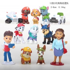 PAW Patrol Cartoon Collection Toys Statue Anime Figures 12pcs/set