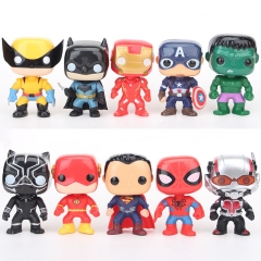 The Avengers POP Super Hero Cartoon Collection Toys Statue Anime PVC Figures 10pcs/set