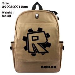 Roblox Game Bag Brown Canvas Wholesale Anime Backpack Bags