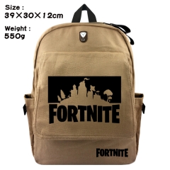 Fortnite Game Bag Brown Canvas Wholesale Anime Backpack Bags