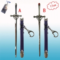 2 Colors Fate/Grand Order Cosplay Cartoon Alloy Anime Sword Keychain