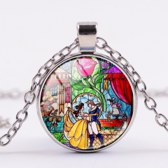 Movie Beauty And The Beast Fancy Necklace Alloy Necklace Fashion Pendant For Children