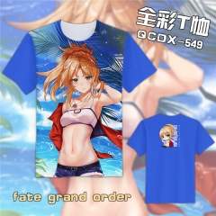 Fate Grand Order Cosplay Cartoon Print Anime Short Sleeves T Shirts