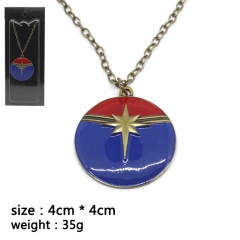 The Avengers Captain Marvel Cosplay Movie Pendant Anime Alloy Necklace