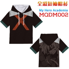 Boku no Hero Academia My Hero Academia Cosplay Cartoon Print Anime Short Sleeves Hooded T Shirts
