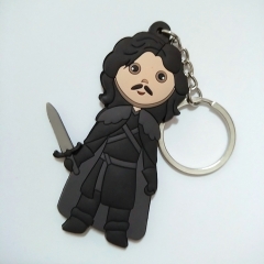 Game Of Thrones Double Sided Anime Soft PVC Keychain Kawaii Pendant