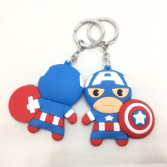 Captain America Cute Pendant Keychain Soft PVC Key Ring
