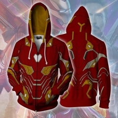 Iron Man 3D Cosplay Cartoon Hooded Fashion Long Sleeve Men Hoodie